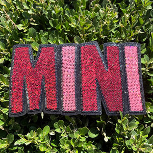 Büyük boy payetli yamalar demir on şönil işlemeli yay Mini harf şönil yamalar için T-shirt Hoodies - Product Image 3