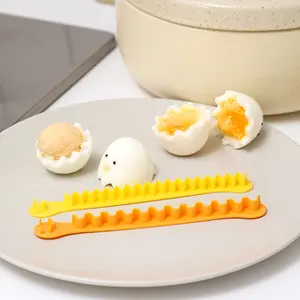 Cooked Eggs Cutter 2 Pcs Household Boiled Eggs Creative Tools Bento Cut Flower Shaper Kitchen Tools