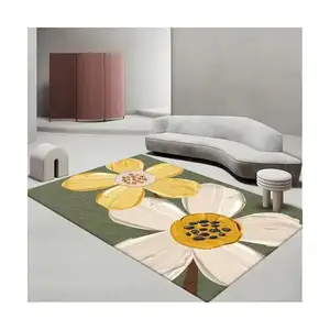 客厅3D印花复古斋月丝绒聚酯厨房地板门聚氯乙烯垫浴室区域地毯和地毯