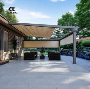 Auvents de fermeture de rideaux électriques <span class=keywords><strong>Toit</strong></span> rétractable PVC <span class=keywords><strong>Pergola</strong></span> Jardin Pavillon extérieur motorisé - Product Image 5