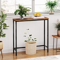 Consola ajustable de estilo moderno, mesa de sofá, Panel de madera con diseño de metal fino para sala de estar, uso doméstico, detrás del sofá