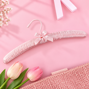 Dicke Schaumstoff-Satin-Gepolsterte Kleiderbügel mit Schulterpolsterung, Rutschfeste Bügel für Damen-Pullover, Mäntel und Kleider - Product Image 4