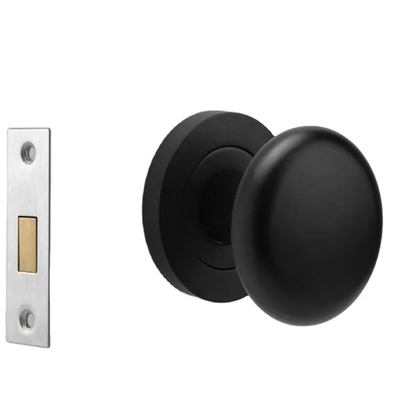 Stainless Steel Single Sided Round Knob Invisible Door Lock with C Lock Body For Home and Office Wooden Furniture