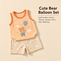 Ensemble bébé sans manches, doux, lavable, 100% coton, unisexe, nouveau-né, personnalisable, OEM, vente en gros, tenue bébé pour les détaillants