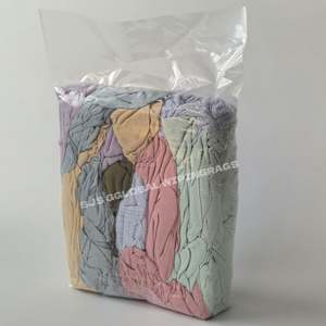 Trapos de limpieza de algodón 100% reciclado, trapos de camiseta de color claro para limpieza, con posibilidad de suministro de piezas cortadas. - Product Image 1