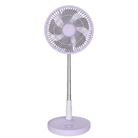 Ventilateur de table pliable à 5 pales, alimenté par batterie, avec télécommande, écologique, hauteur réglable, pour la maison et le bureau