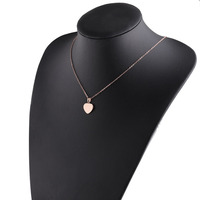 Collar con Colgante de Corazón Grande Chapado en Oro, Cadena de Acero Inoxidable, Regalo Romántico para Mujer, Joyería de San Valentín