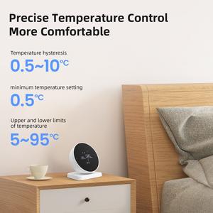 Actionneur de <span class=keywords><strong>thermostat</strong></span> WiFi sans fil pour chaudière à eau et à <span class=keywords><strong>gaz</strong></span>, contrôleur de température RF Tuya à piles, certifié CE IP20 - Product Image 5