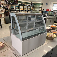 Vitrine Réfrigérée Commerciale à Température Unique pour Pâtisseries et Desserts, avec Vitrine en Verre et 2 Portes