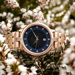 Blue Elegant Lady <b>Diamond</b> Quartz <b>Watch</b> Starry Sky - Product Image 4