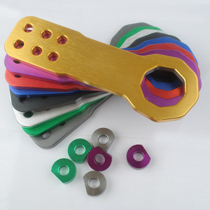 Crochet de remorquage universel en aluminium Auso-Racing à 6 trous, avant et arrière, accessoire de course automobile - Product Image 3