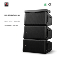 Système de sonorisation actif bi-amplifié professionnel 1200W avec DSP allemand, enceintes de monitoring de scène extérieures à double haut-parleur de 8 pouces