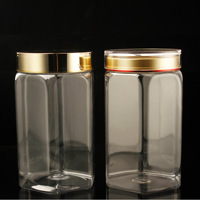 Bouteille PET scellée hexagonale irrégulière de 40 onces avec bouchon double couche pour curcumine, tranches de cerf vert mandarine, herbes chinoises