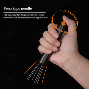 6 aiguilles stockables distributeur d'aiguilles de marc de <span class=keywords><strong>café</strong></span> outil d'agitation Barista professionnel pour la <span class=keywords><strong>distribution</strong></span> d'espresso - Product Image 2