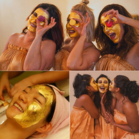 Pour Spa visage soins de la peau masques blanchissant hydratant Anti-rides beauté Anti-âge levage OEM ODM 24K feuille d'or masque Facial