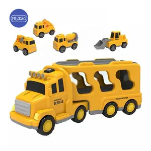 Brinquedo 5 em 1 para crianças, veículo de fricção, brinquedo, engenharia, construção, caminhão, transporte, veículos, brinquedos