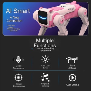 Cane <span class=keywords><strong>Robot</strong></span> Intelligente Jimei con AI, Touchscreen, Wi-Fi, Controllo Vocale Remoto, <span class=keywords><strong>Azioni</strong></span> Acrobatiche, Compagno Interattivo, Display LED, Ricaricabile - Product Image 5