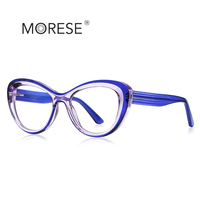 MORESE 2173 Monturas de Gafas Ópticas de Diseño para Mujer, Estilo Inglés, Anti-Luz Azul, Montura Completa, Estilo Informático, Uso Diario, Venta al Por Mayor