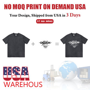 男性用半袖男性用100% コットンヴィンテージTシャツハイウェイトストリートスタイル - Product Image 6