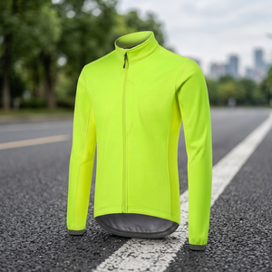 Unisex Reflective Breathable Windproof Lightweight 100% Polyester <b>Cycling</b> <b>Jacket</b> for Running and Bike - Product Image 4