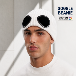 <span class=keywords><strong>Bonnet</strong></span> tricoté chaud et épais, style toque, avec lunettes intégrées – Le best-seller de l'hiver - Product Image 1