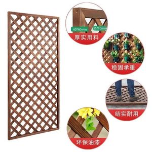 Clôture en bois anti-corrosion, clôture grillagée, clôture de toit extérieure, cloison décorative intérieure, clôture, plante grimpante verte, grande taille - Product Image 1