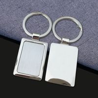Porte-clés Carré en Métal Vierge Personnalisé pour Usine Professionnelle avec Gravure Laser ou Mécanique et Logo