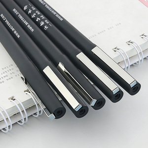 Customizable Logo Ballpoint <b>Pen</b> Black <b>White</b> Handle Metal Hook 145x10mm For Signature Advertising Promotional Gift - Product Image 2