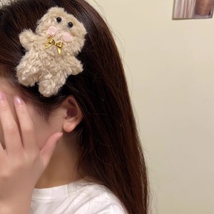 New Japanese style girly hair clip, <b>cute</b> plush cartoon rabbit hair clip, side <b>bear</b> hair clip, hair clip head accessory - Product Image 3