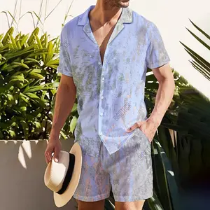 2024 디지털 인쇄 패턴 남성 셔츠 여름 패션 하와이안 쿠바 칼라 셔츠 특대 남성 캐주얼 스포츠웨어
