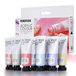 LISI Wholesale 22ML Rich Fluorescent <span class=keywords><strong>Pastel</strong></span> Pearl Color Artist Acrylic Set for Glass Canvas 48 Colors for Beginners - Product Image 1