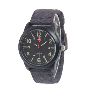 Wholesale Fashion Customized Quartz Wristwatches Canvas Strap Band Outdoor Sports <b>Watch</b> for Men - Product Image 4