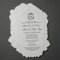 Invitations de mariage personnalisées, gaufrées, modernes, luxueuses et élégantes, avec cartes RSVP, invitations de mariage