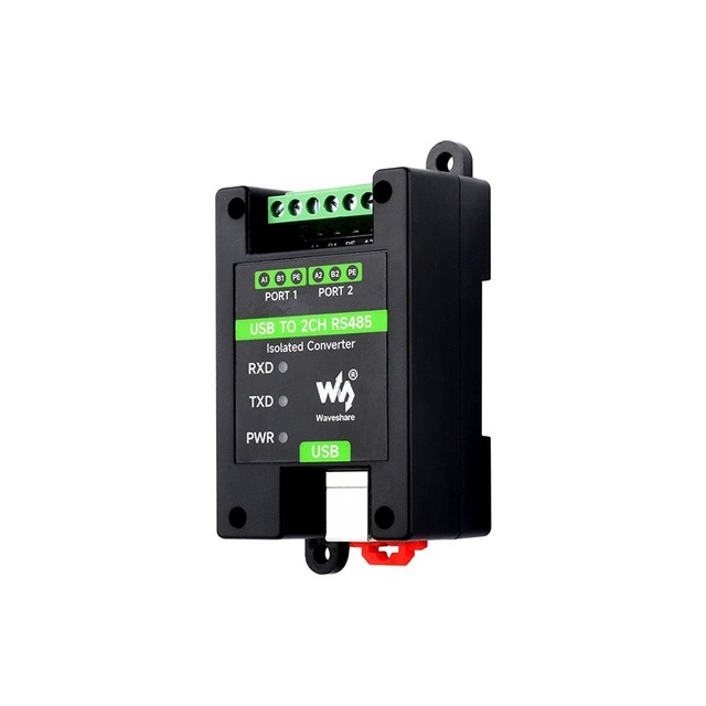 Industrial DIN-Rail USB to Isolated RS485/422 Converter with Wall-Mount Bracket