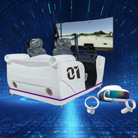 Simulateur de conduite automobile Shuoshiwang pour deux personnes avec écran LCD incurvé de 49 pouces et coque en fibre de verre pour l'équipement des écoles de conduite