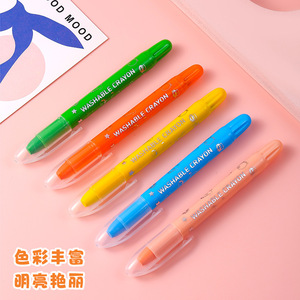 Crayons de couleur vibrants lavables et hydrosolubles grande capacité pour l'exportation ; Bâtons de dessin rotatifs ; Stylos de peinture anti-bavures - Product Image 4