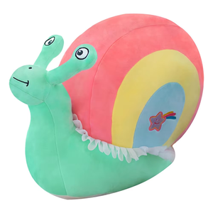 Lindo Caracol grande siesta abrazando almohada niños <span class=keywords><strong>hablar</strong></span> Buddy juguete dibujos animados Arco Iris Caracol muñecas 7,8 pulgadas peluche Animal juguetes OEM - Product Image 2