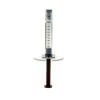 Jeringa de vidrio de borosilicato de varios tamaños con Luer Lock, émbolo codificado por colores y kit de tope para envasado de líquidos estéticos