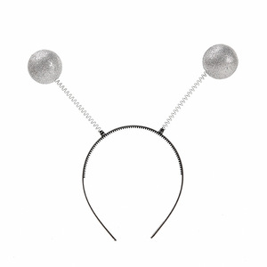 Diadema alienígena Antenas marcianas Diadema Accesorios de disfraces espaciales Boppers de cabeza de Bola brillante para fiesta - Product Image 2