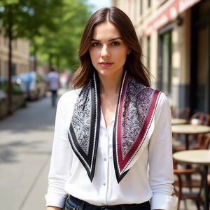 Sciarpa triangolare multifunzionale 135x60 cm per donna, accessorio di moda - Product Image 1