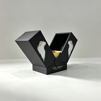 Boîte cadeau de luxe rigide à double porte pour parfum avec insert en éponge, emballage haut de gamme pour parfum