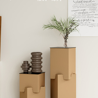Présentoir I410 pliable et mobile pour exposition au sol, avec accessoires en papier pour vitrine et aménagement paysager