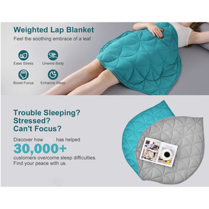 Coussin de refroidissement à double face à motif de feuille pour toutes <span class=keywords><strong>les</strong></span> saisons Couverture de voyage pondérée multifonctionnelle et apaisante - Product Image 2