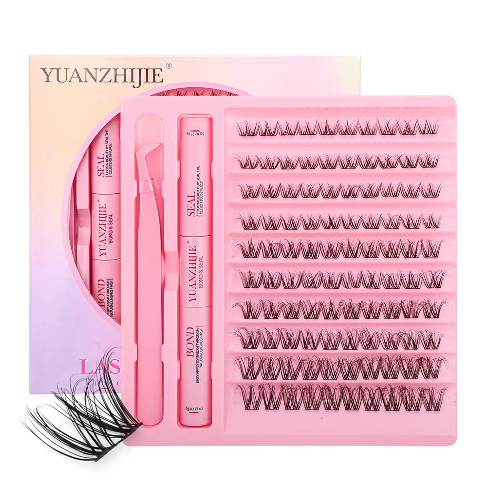 Yuanzhijie Gesegmenteerde Individuele Wimper Diy Cluster Lash Extension Kits Langdurige Wimpers Lijm Gemakkelijk Te Transplanteren