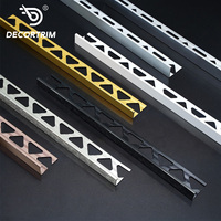 Profilé d'angle décoratif Prolink en métal pour carrelage, bande de finition murale et de sol en aluminium/acier inoxydable, sur mesure