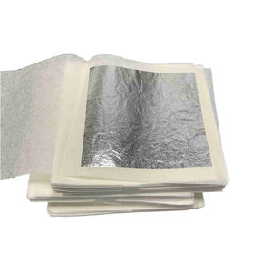 100% ピュアシルバーリーフ6X6 cm個別ラップ,豪華なクラフト金メッキと食品装飾 - Product Image 3