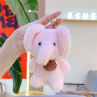 Peluche mignonne en forme d'éléphant, pendentif de sac, animal en peluche de dessin animé, cadeau d'anniversaire pour enfants, jouets pour machine à griffes, vente en gros