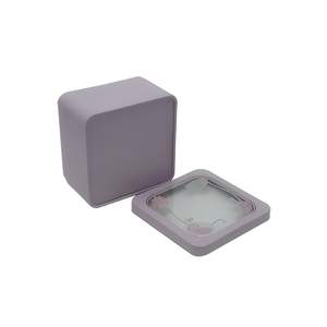 Boîte en métal rectangulaire vide de petite taille avec couvercle à fenêtres en PVC, boîte cadeau, produit en tôle - Product Image 5