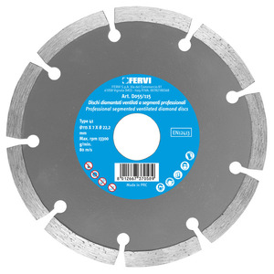 Discos de Diamante Ventilados Profesionales FERVI para Cortar Hormigón, Piedra y Mampostería - Product Image 1