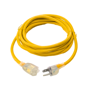 Cable de extensión <span class=keywords><strong>para</strong></span> exteriores de calibre 12 de 25 pies Cable de alimentación amarillo con extremo iluminado LED de 12/3 AWG <span class=keywords><strong>para</strong></span> uso en festivales de campamento al aire libre - Product Image 2